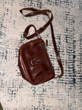 Brown Leather Crossbody Bag for Men